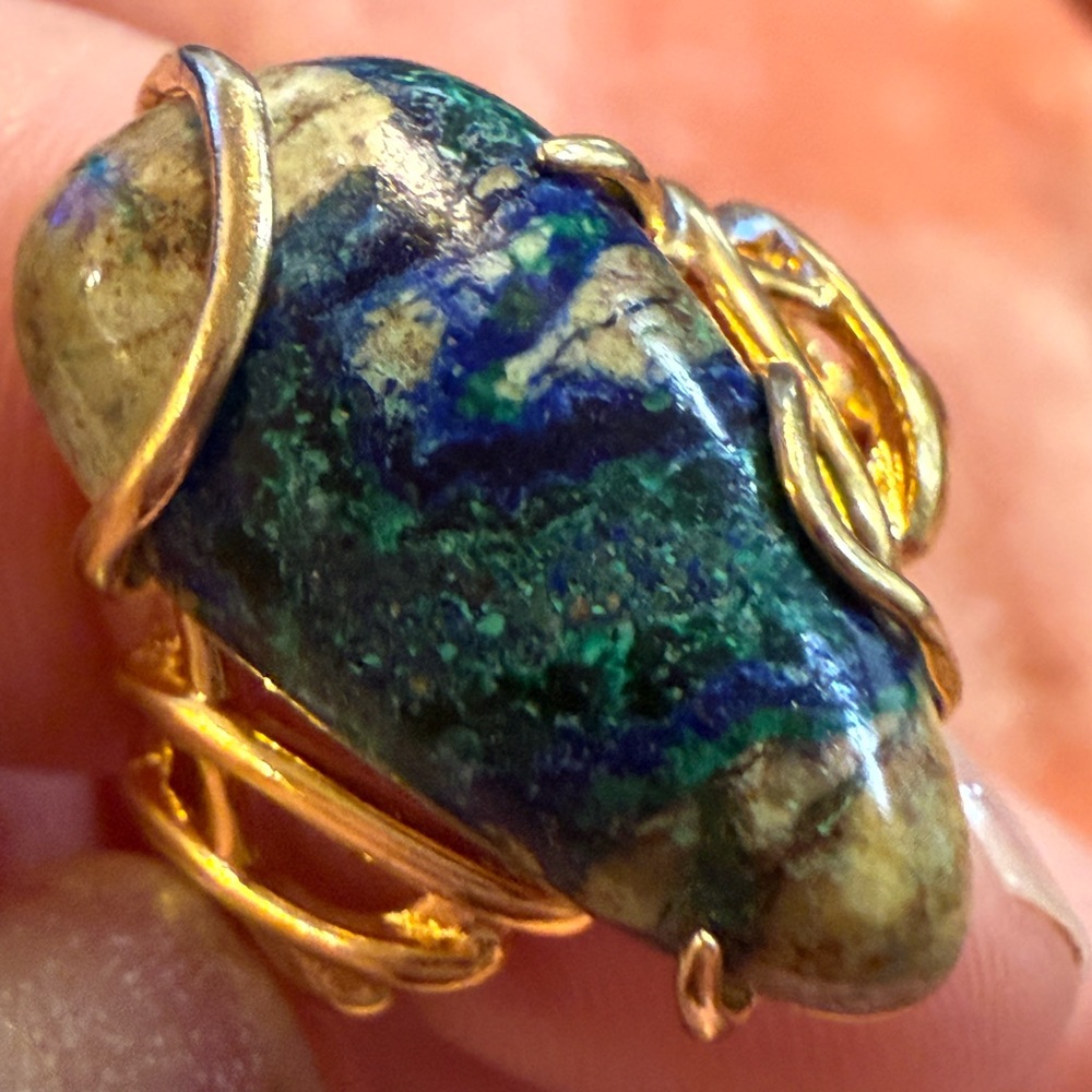 Stauer - Women's Azurmalachite Earth View Ring
